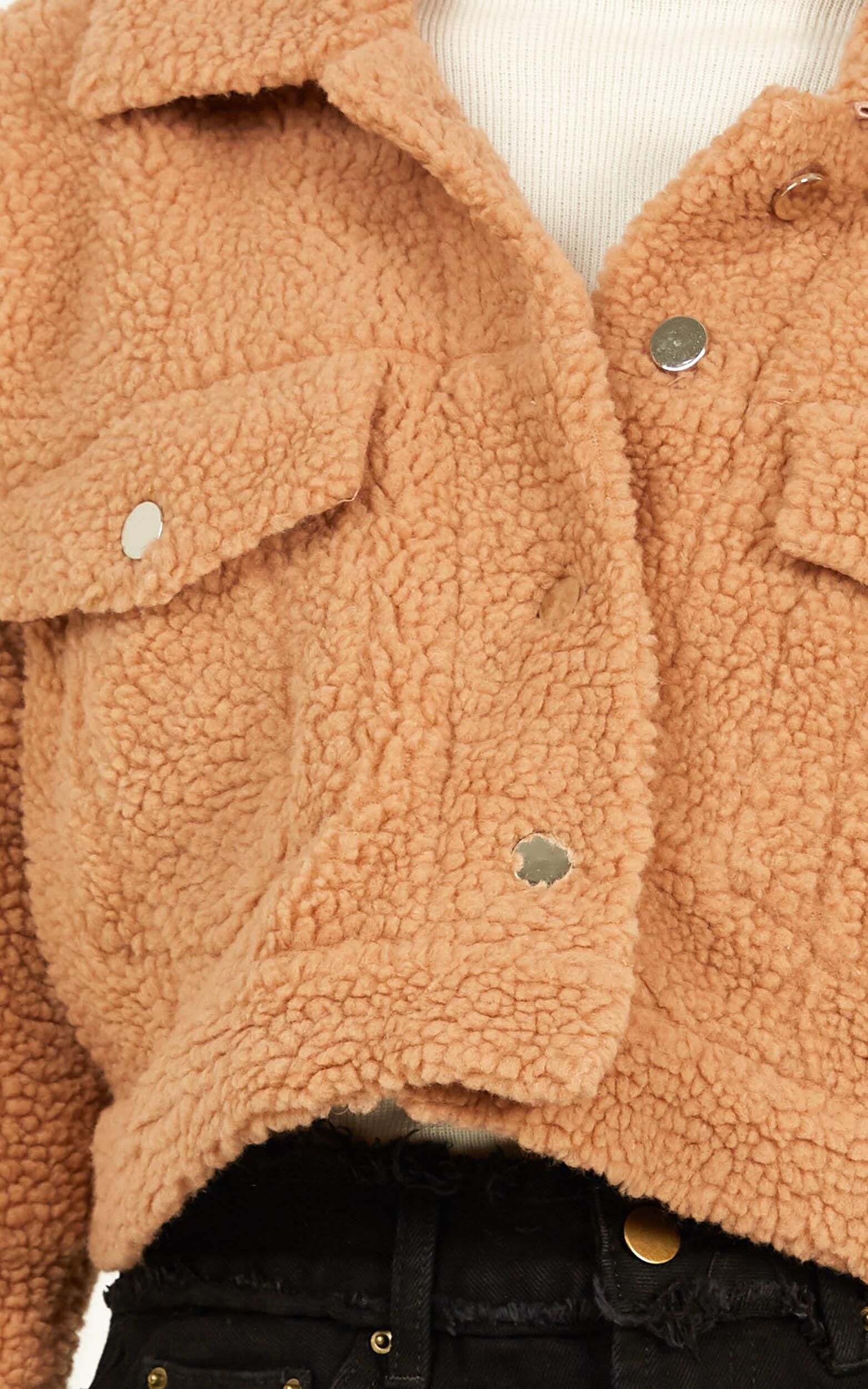 Team Spirit Teddy Jacket In Beige Teddy Showpo EU