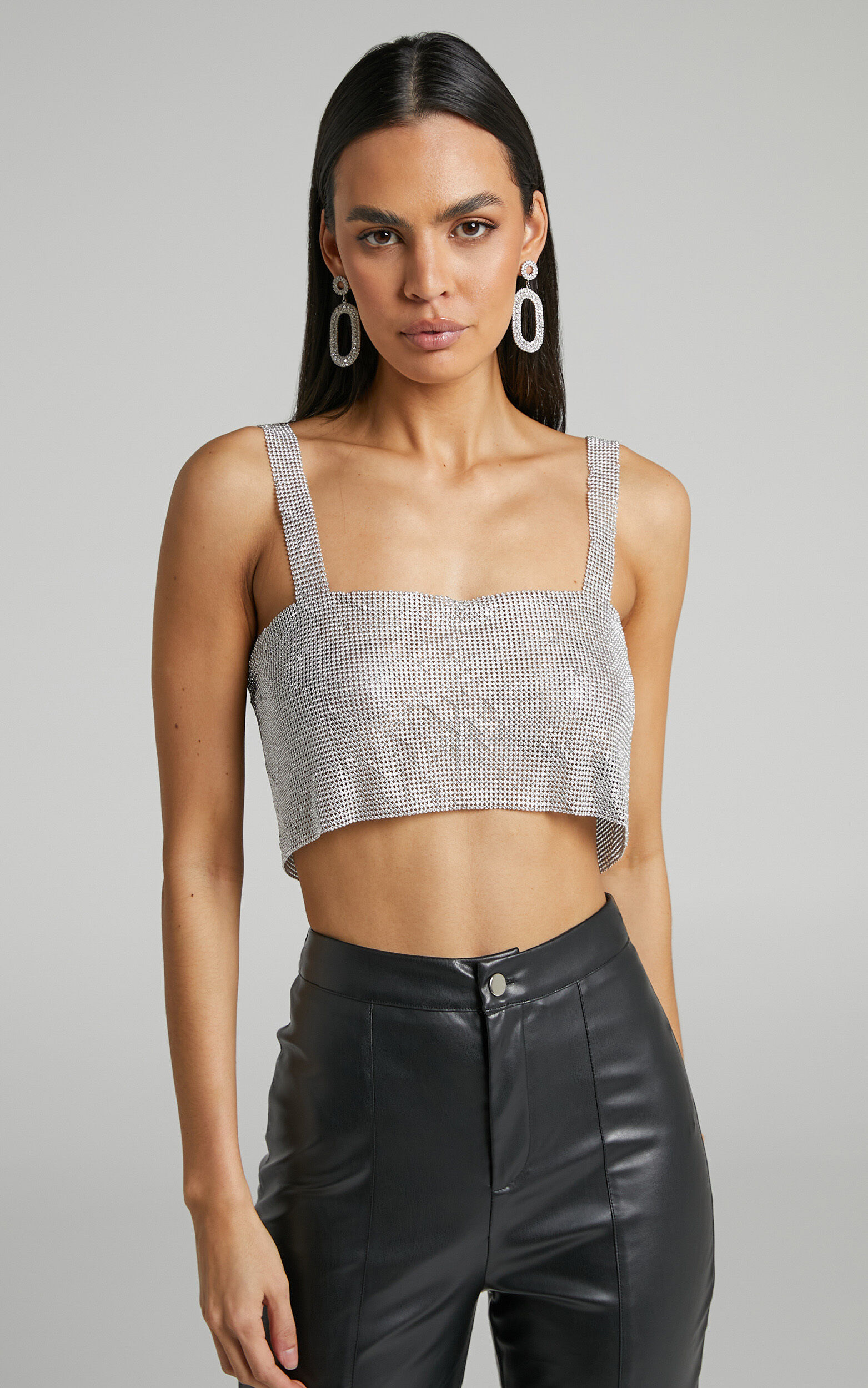 Silver mesh top 2025
