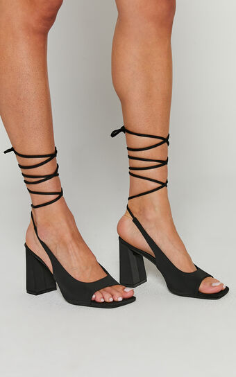 Billini - Winniefred Heels in Black Neoprene