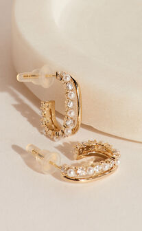 Haisley Hoop Earrings in Gold