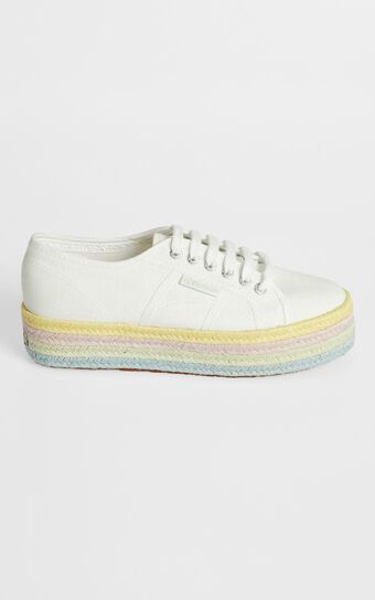 Superga - 2790 COT Color Rope in white - lemonade pale lilac