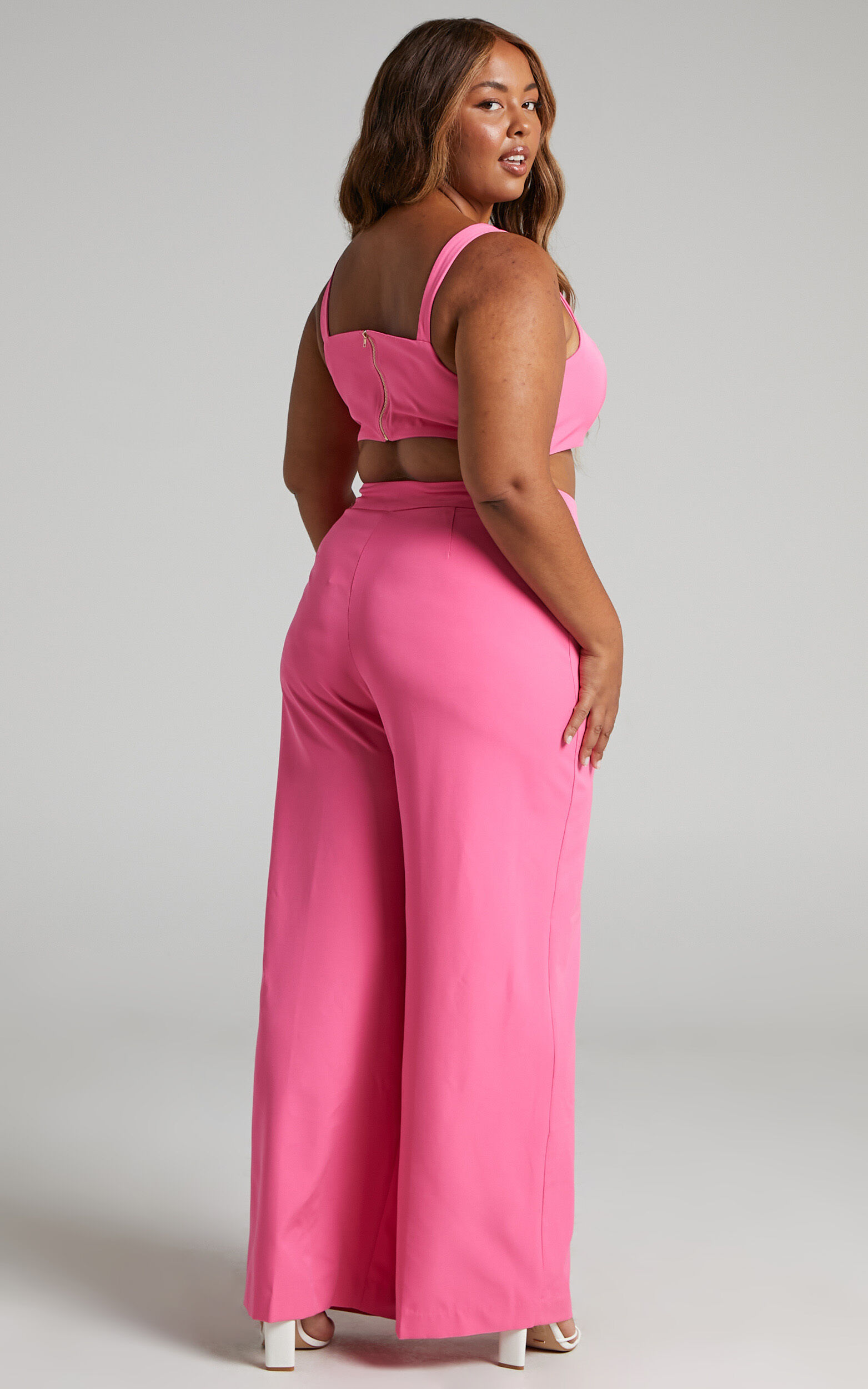 Pink crop pants hot sale