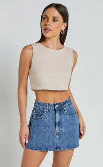 Loxley Top - Tie Up Top in Natural