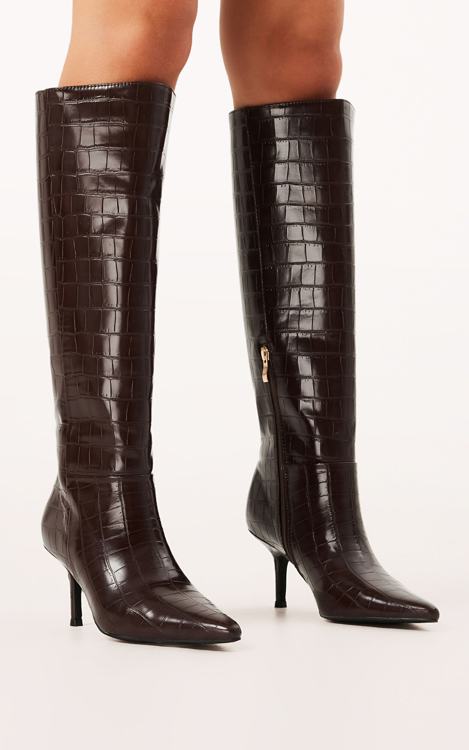 Billini - Billy Boots in Choc Croc - 05, BRN1