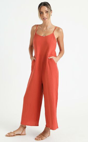 Perfect Day Jumpsuit in Rust