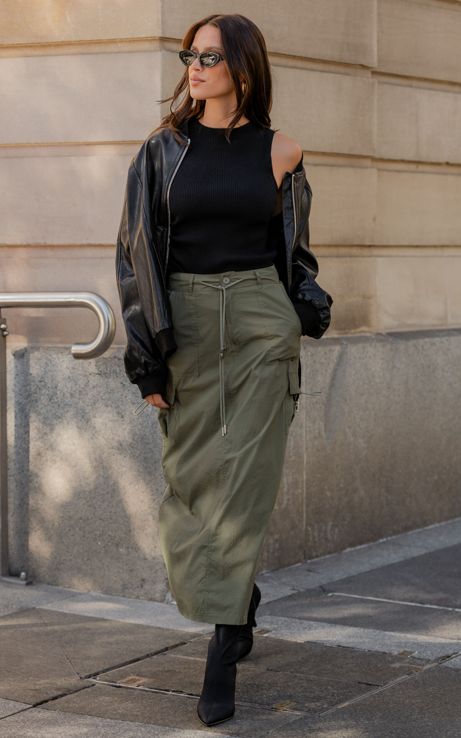 Utility online skirt midi