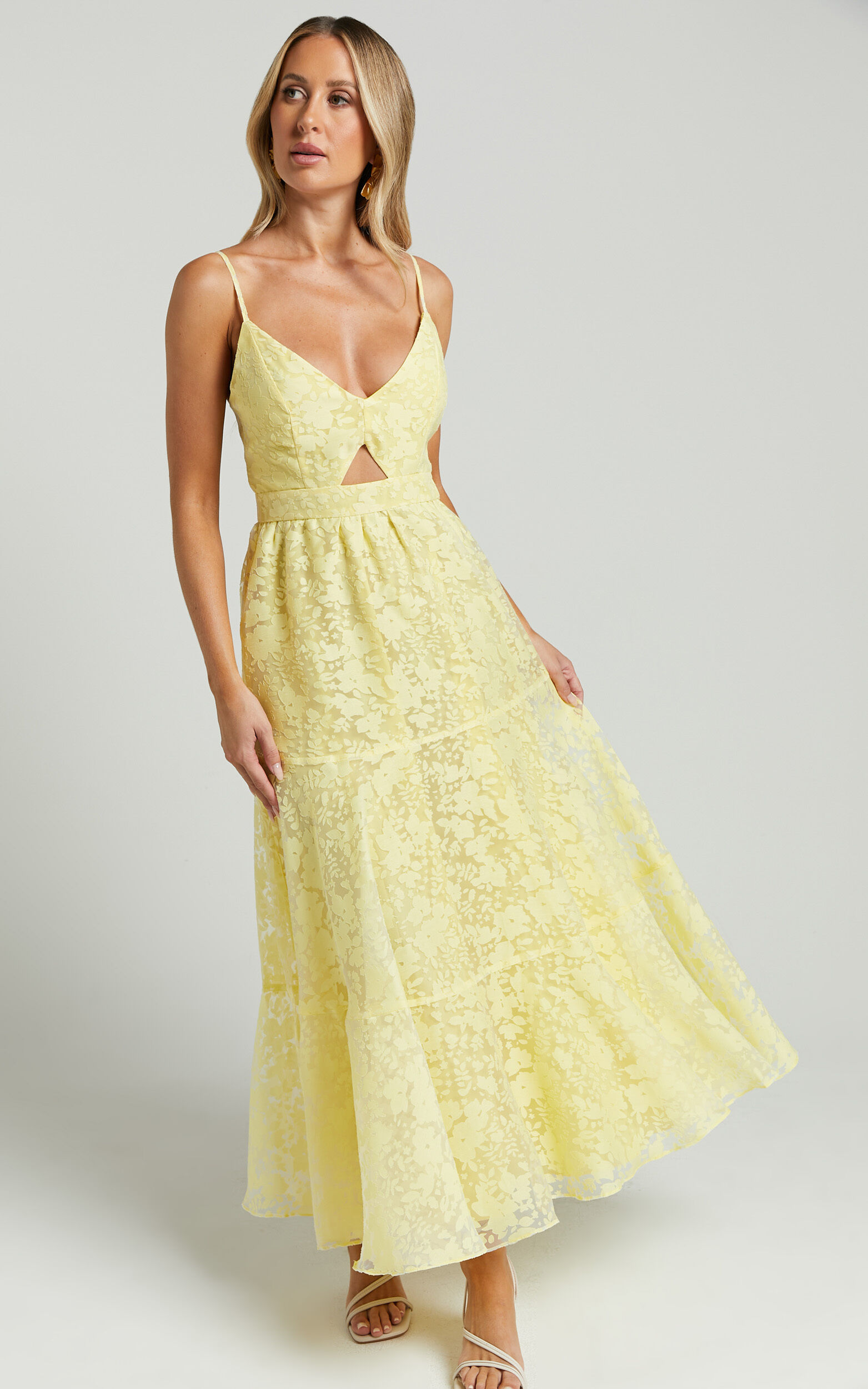 Pastel yellow summer dress shop