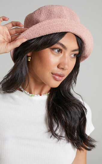 Charita Bucket Hat in Baby Pink