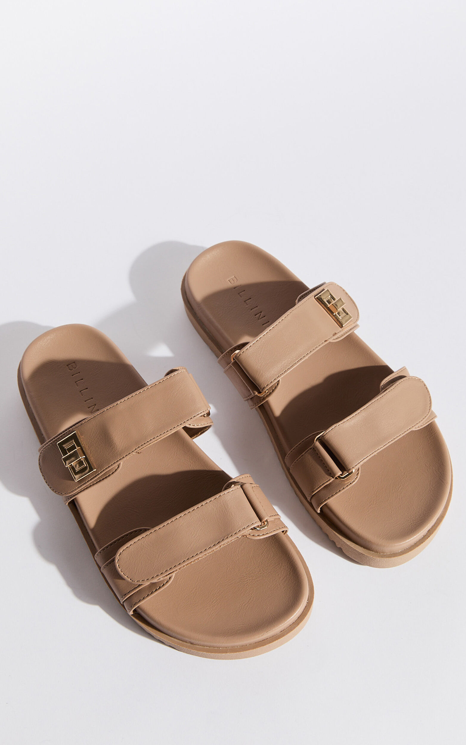 Billini - Amylee Slides with Hardware Detail in Light Cashew - 05, CRE2