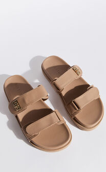 Billini - Amylee Slides with Hardware Detail in Light Cashew