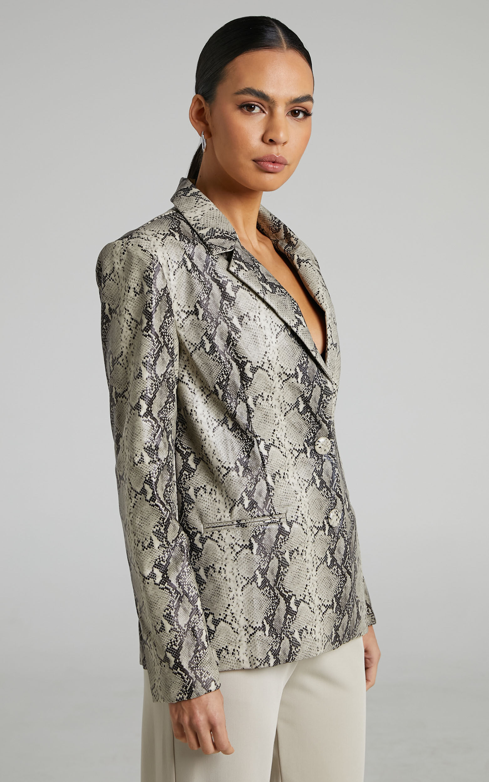 Womens snake discount print blazer