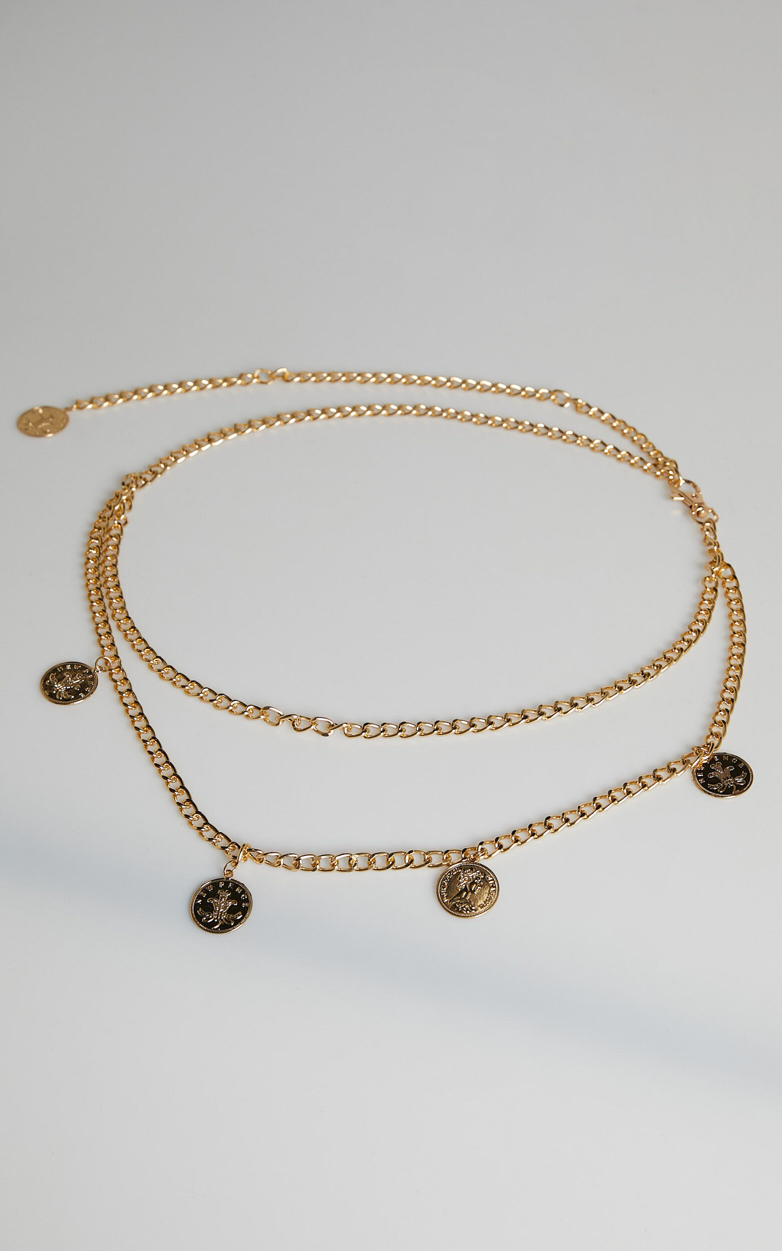 Gold dangle belt on sale