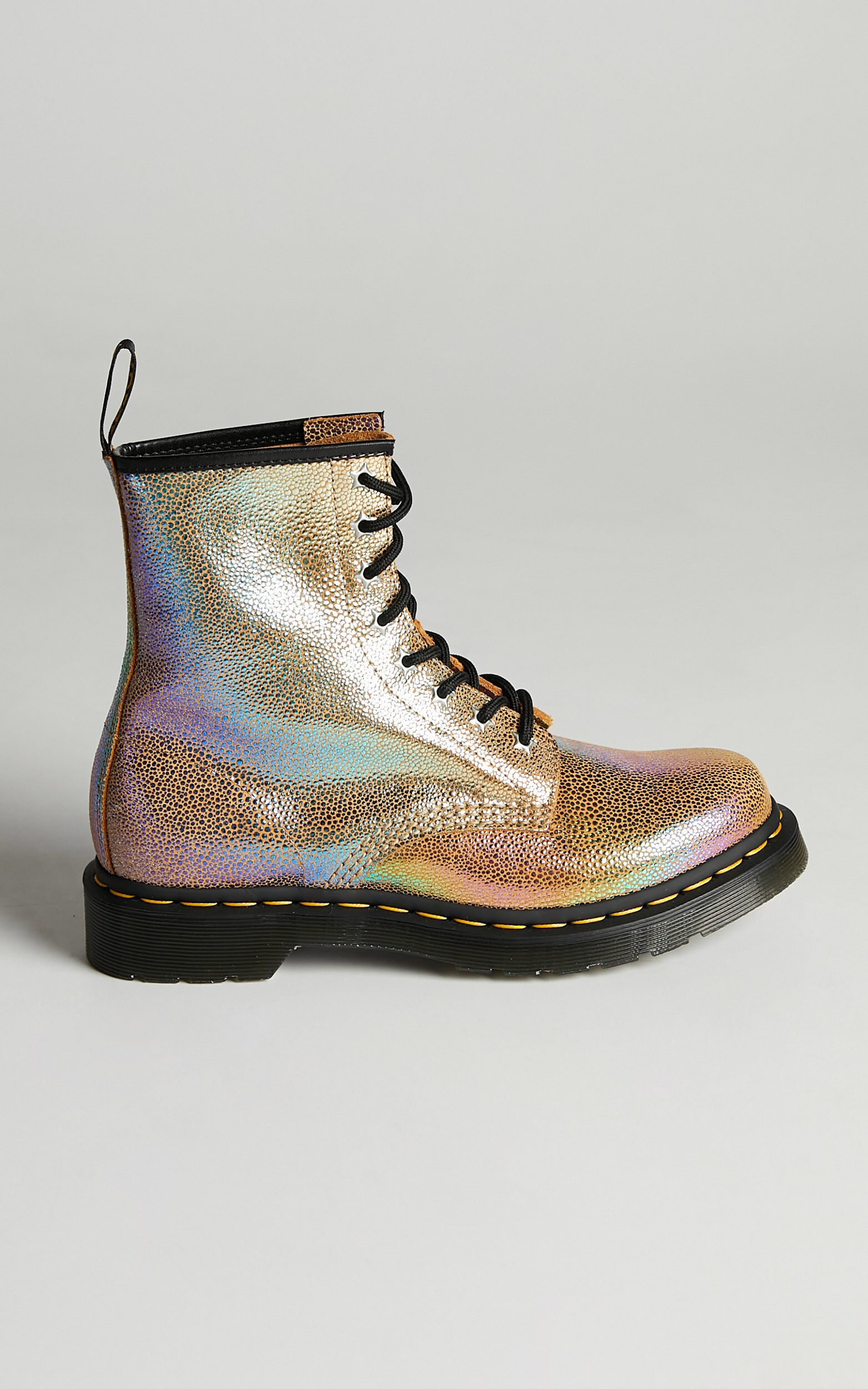 Dr. Martens 1460 W 8 Eye Boot in Sand Rainbow Ray Showpo