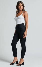 Lucilla Jeans - High Waisted Contour Fitted Denim Jeans in Black Wash ...