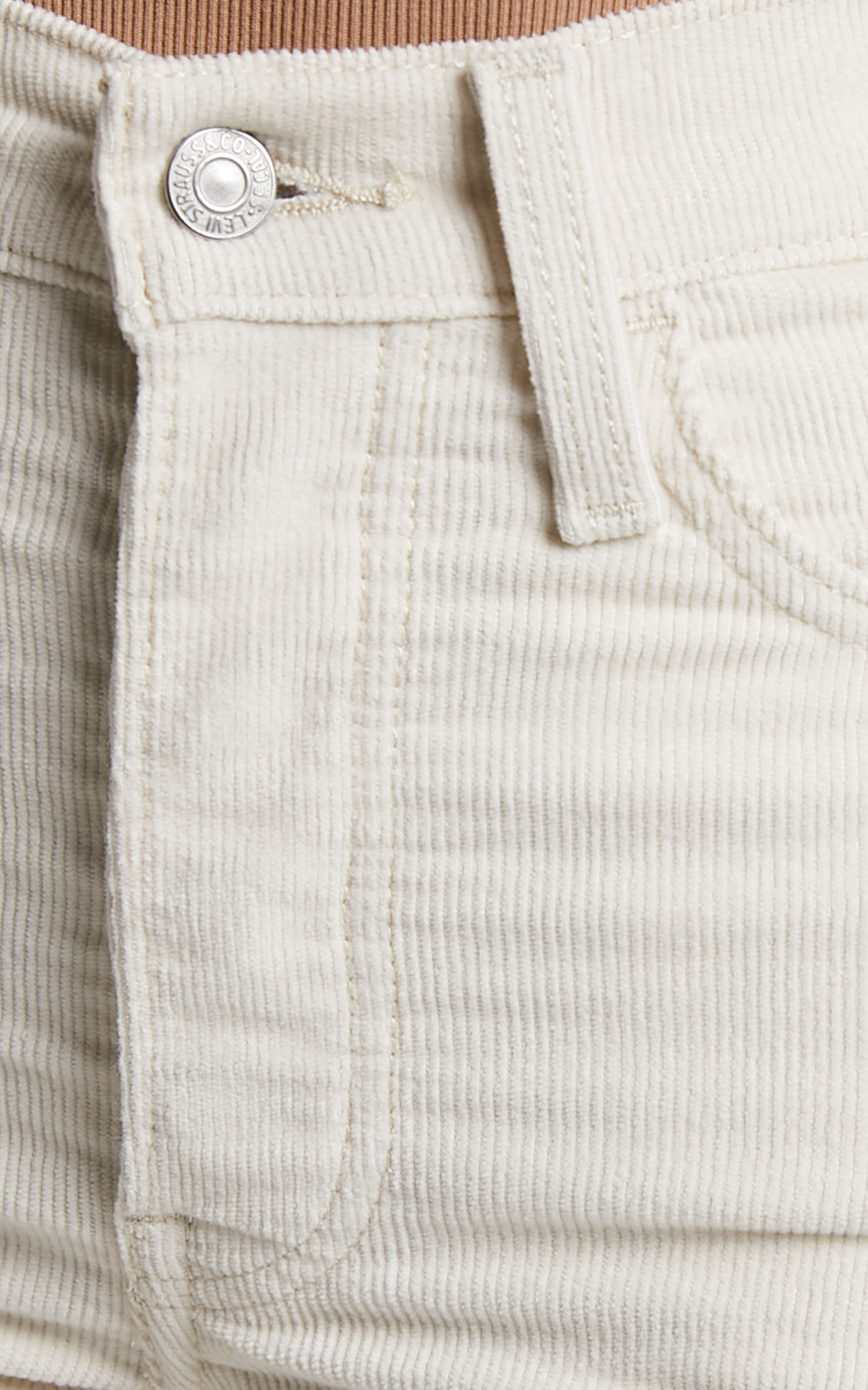 Levi s Ribcage Crop Boot Jean in Whitecap Gray Corduroy Showpo USA