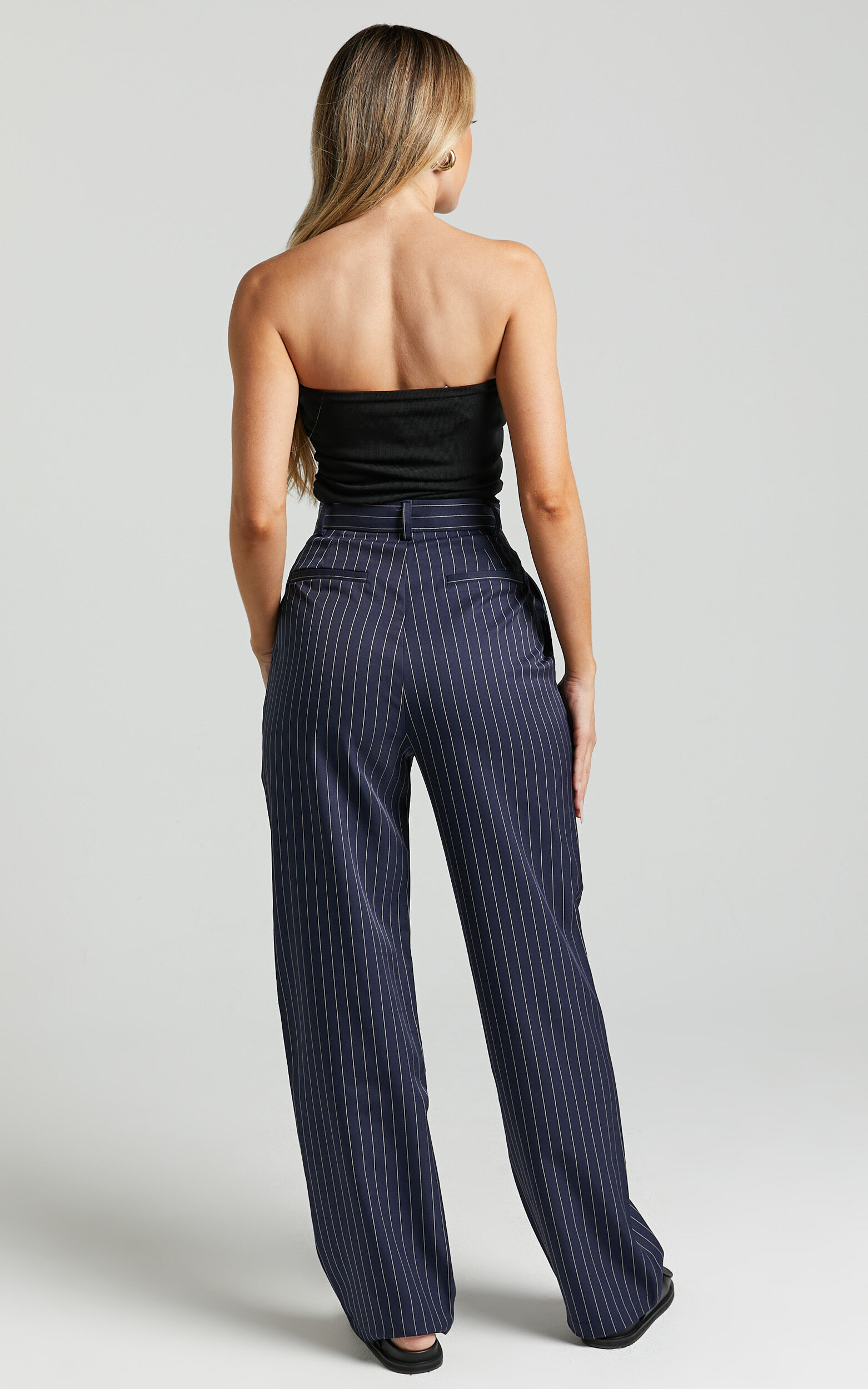 Striped pants with bow cheap