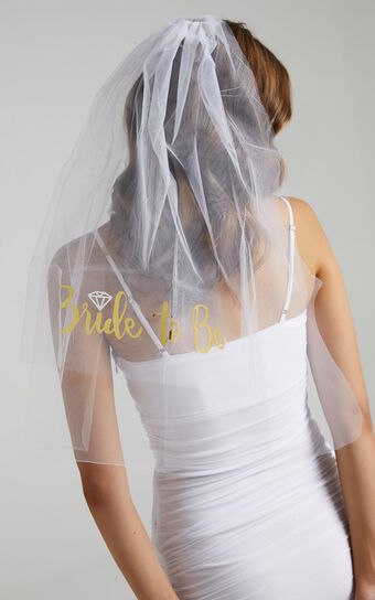 Bride To Be Veil in White