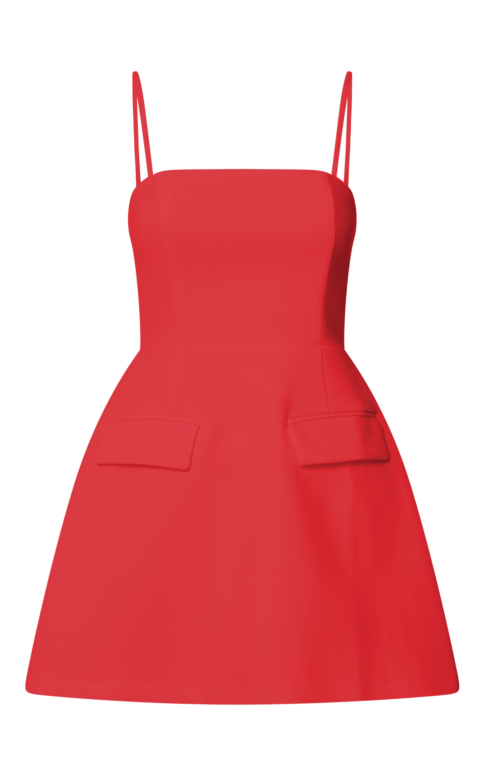 Katia Mini Dress - Strappy Corset A Line Dress in Red
