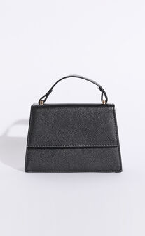 Rhianna Bag - Top Handle Crossbody Bag in Black