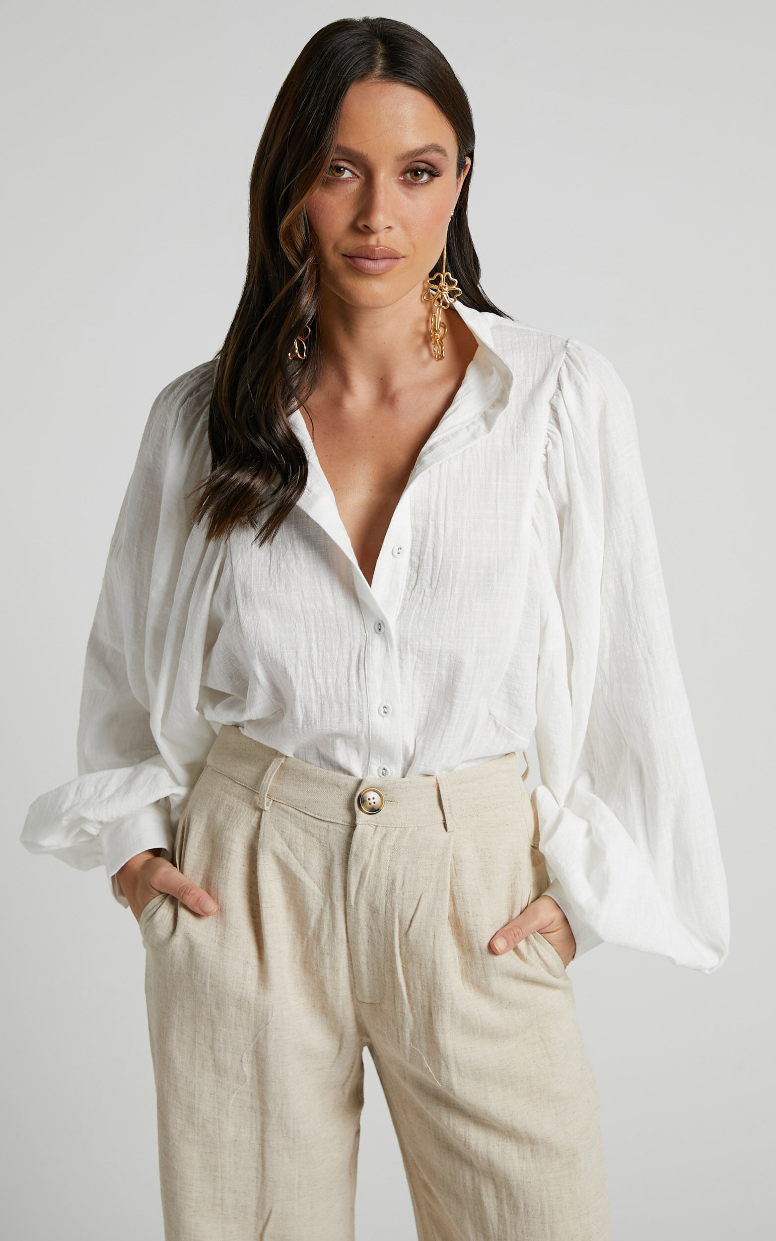Na-Kd | Tops | Nwot Nakd X Hanna Shoenberg Beige Balloon