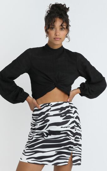 Paige Skirt in Zebra Print