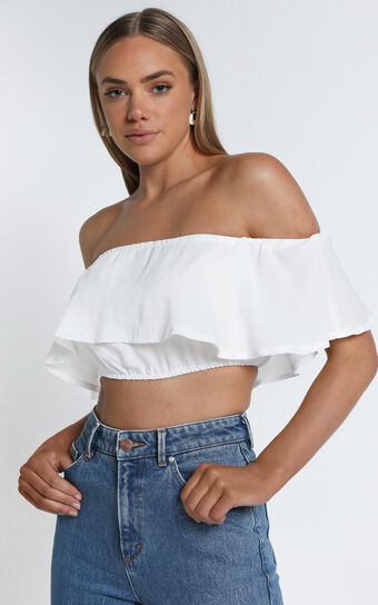 Favourite Thing Crop Top in White