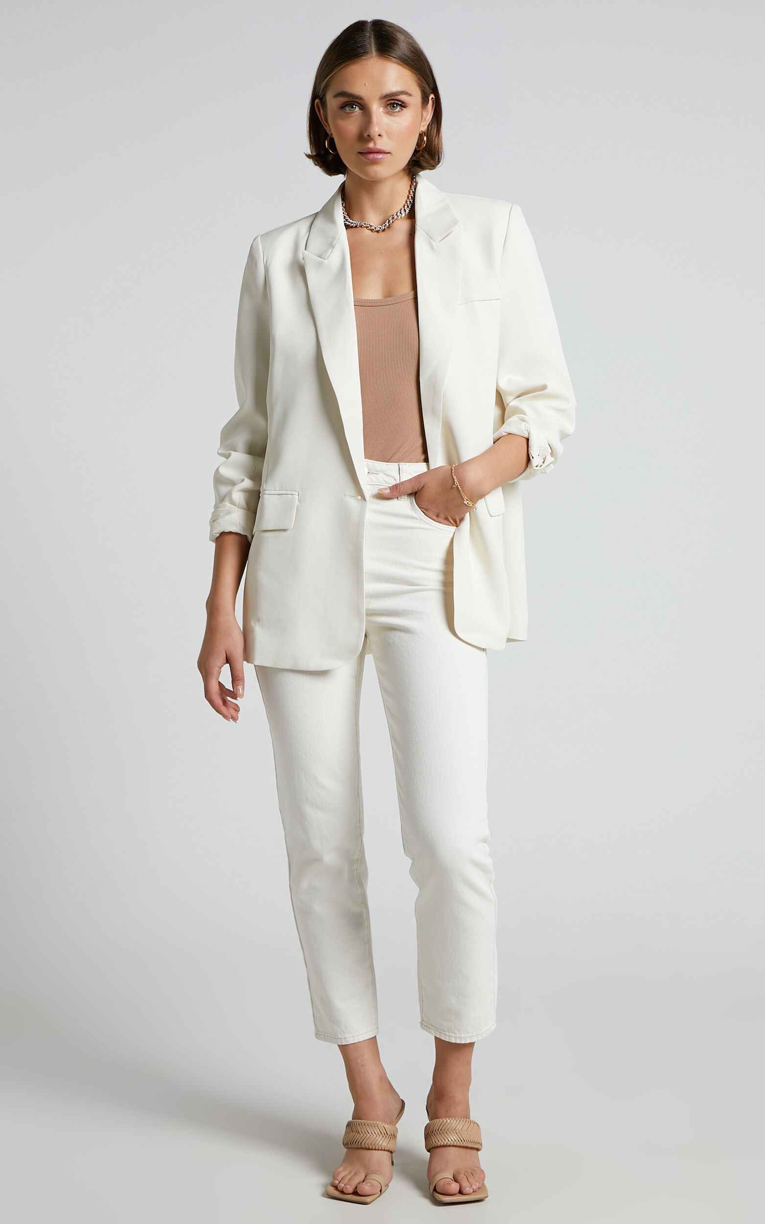 Abrand - A '94 High Slim Jean in STONE WHITE - 06, WHT1