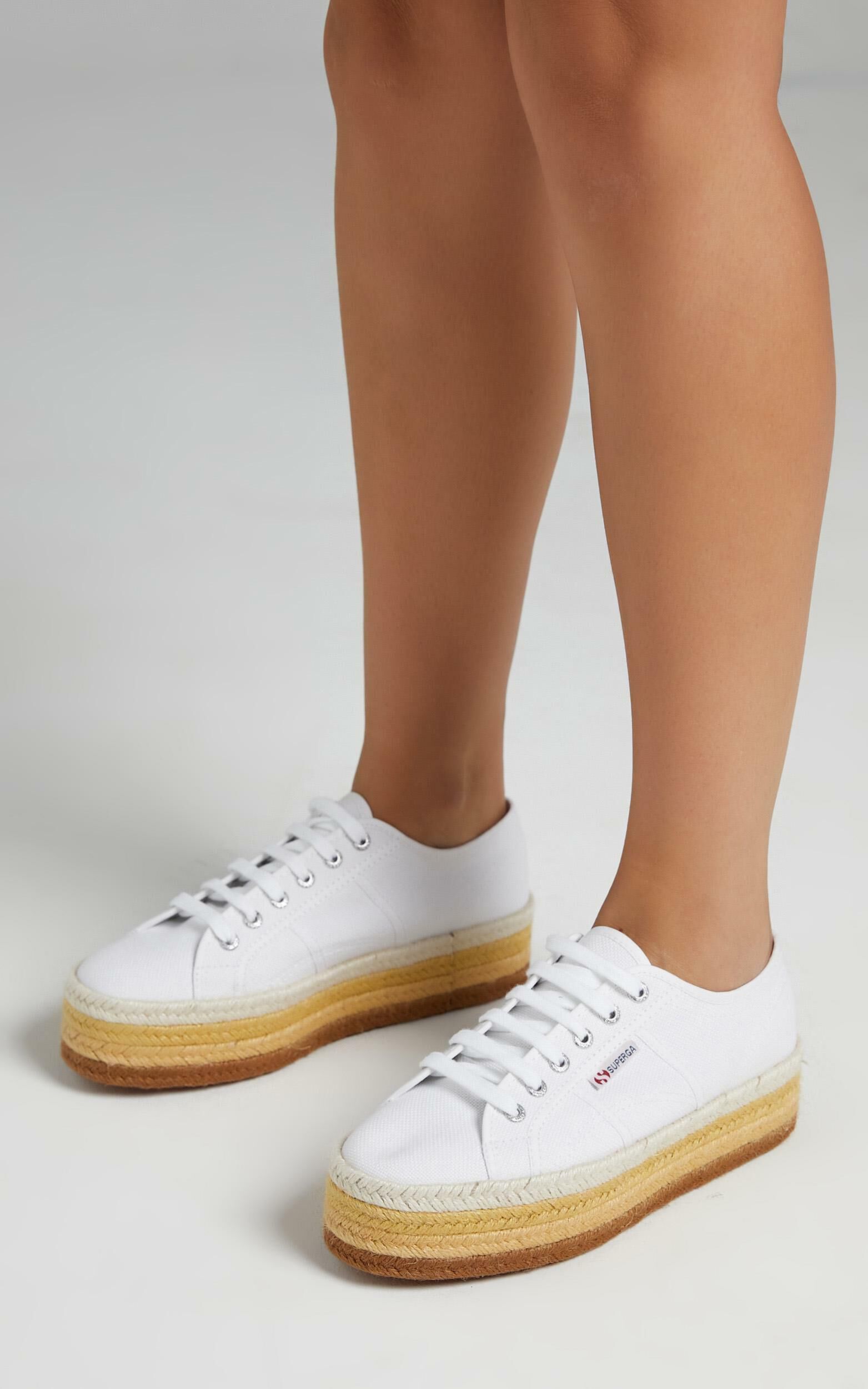 Superga 2790 Multicolour Rope Sneakers in A9H White Natural