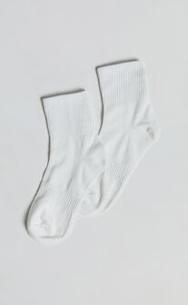 Vasilisa Crew Socks - Pack of 2 in White