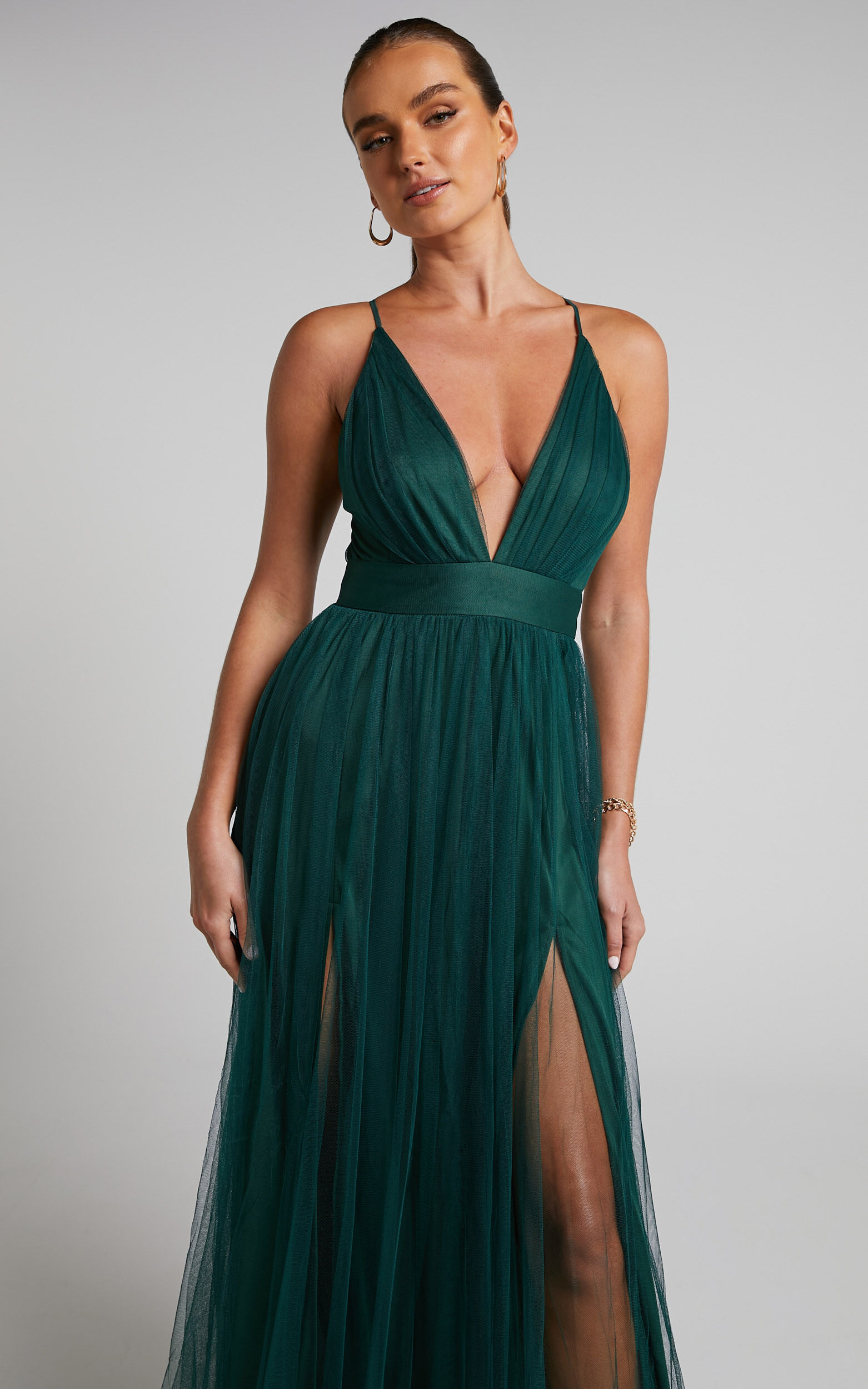 In any event hunter green maxi dress clearance