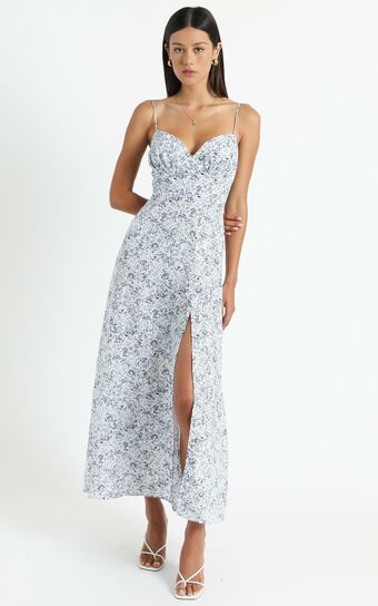 Groove On Dress in Blue Floral