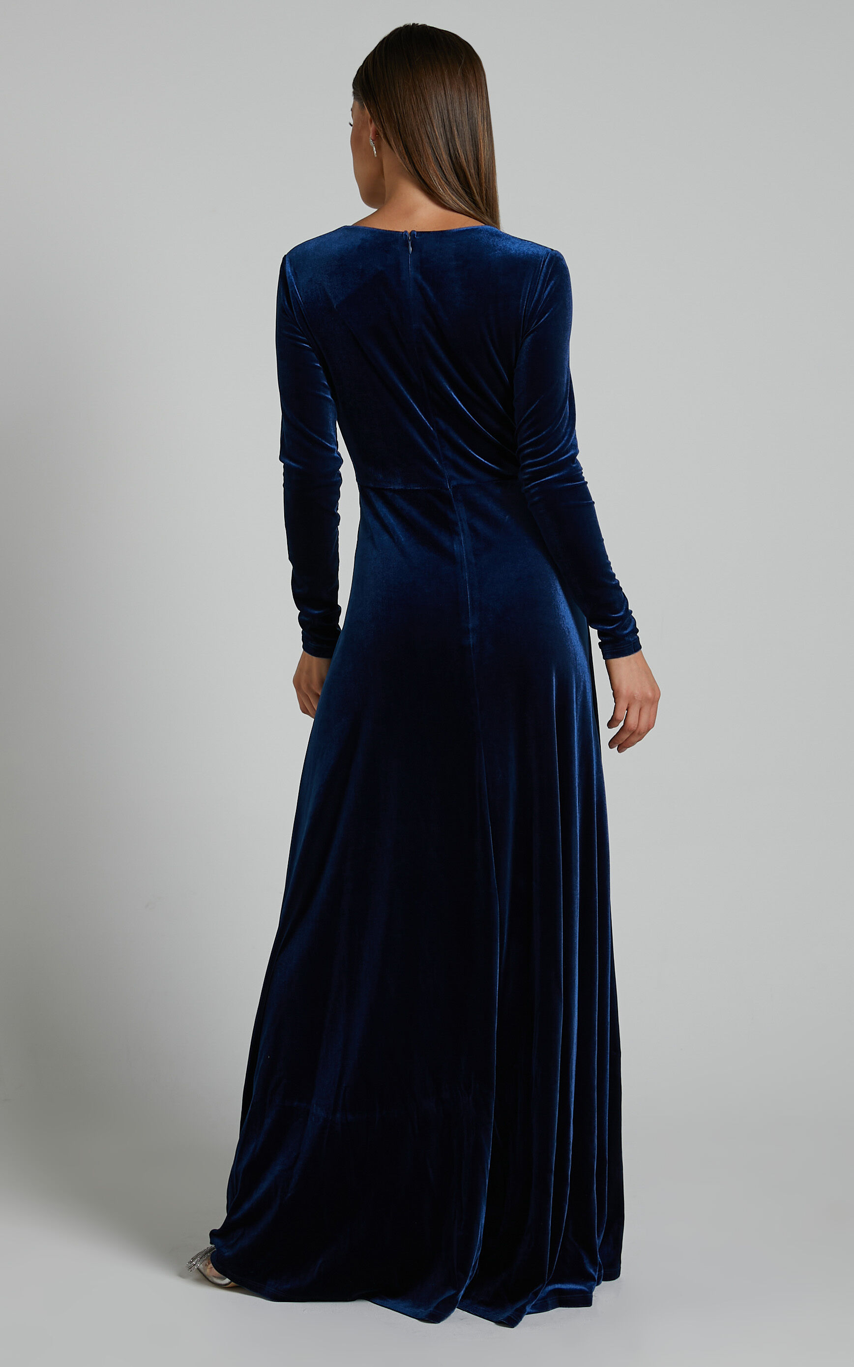 Navy long sleeve dress sales