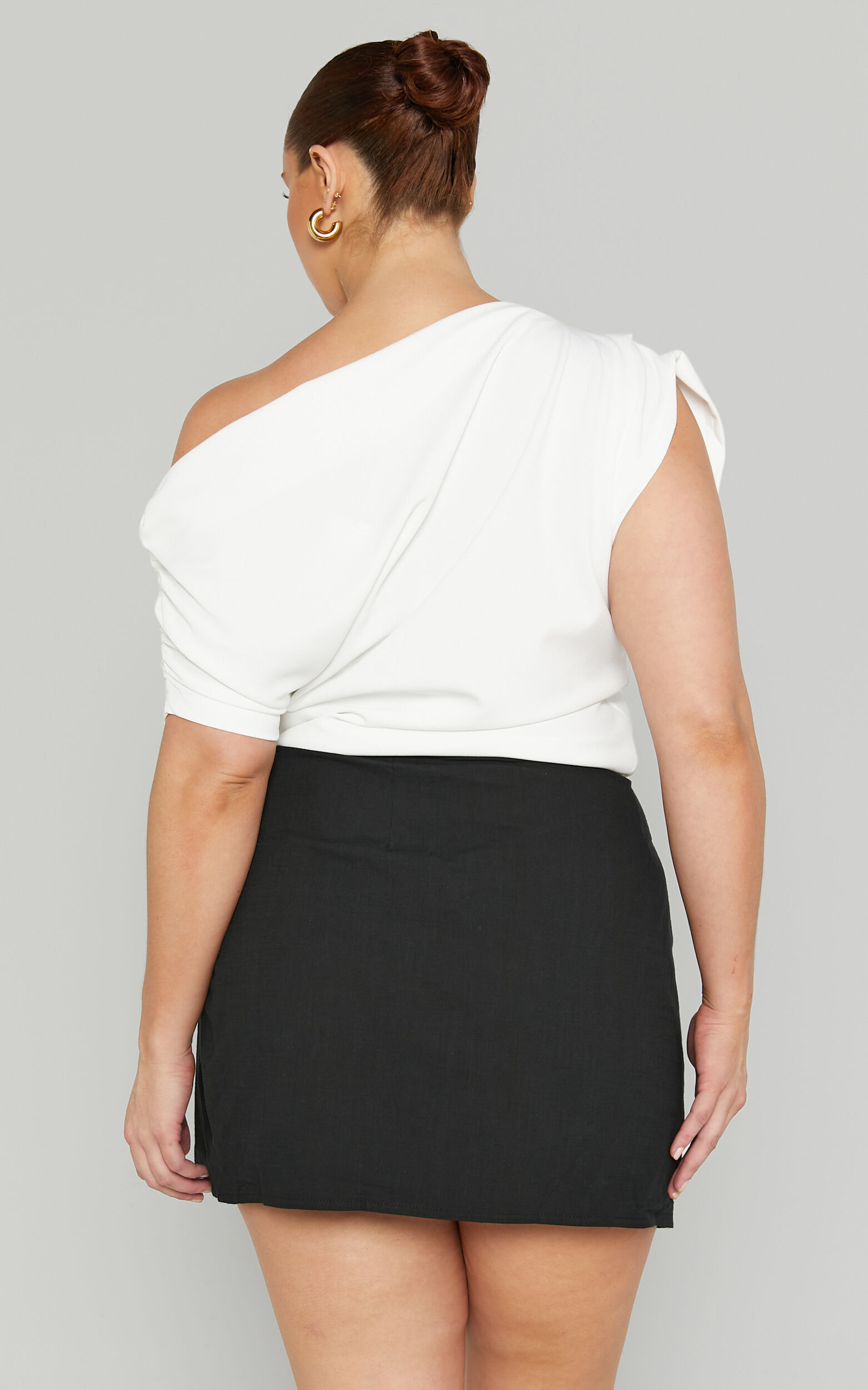 Chevy Mini Skirt Wrap Skirt in Black Showpo USA