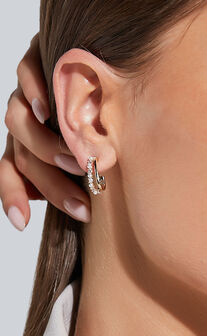 Haisley Hoop Earrings in Gold