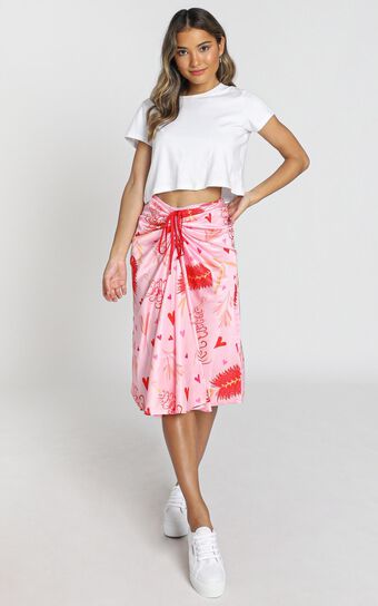 ZYA The Label - Myrtle Magic Skirt in Pink Print