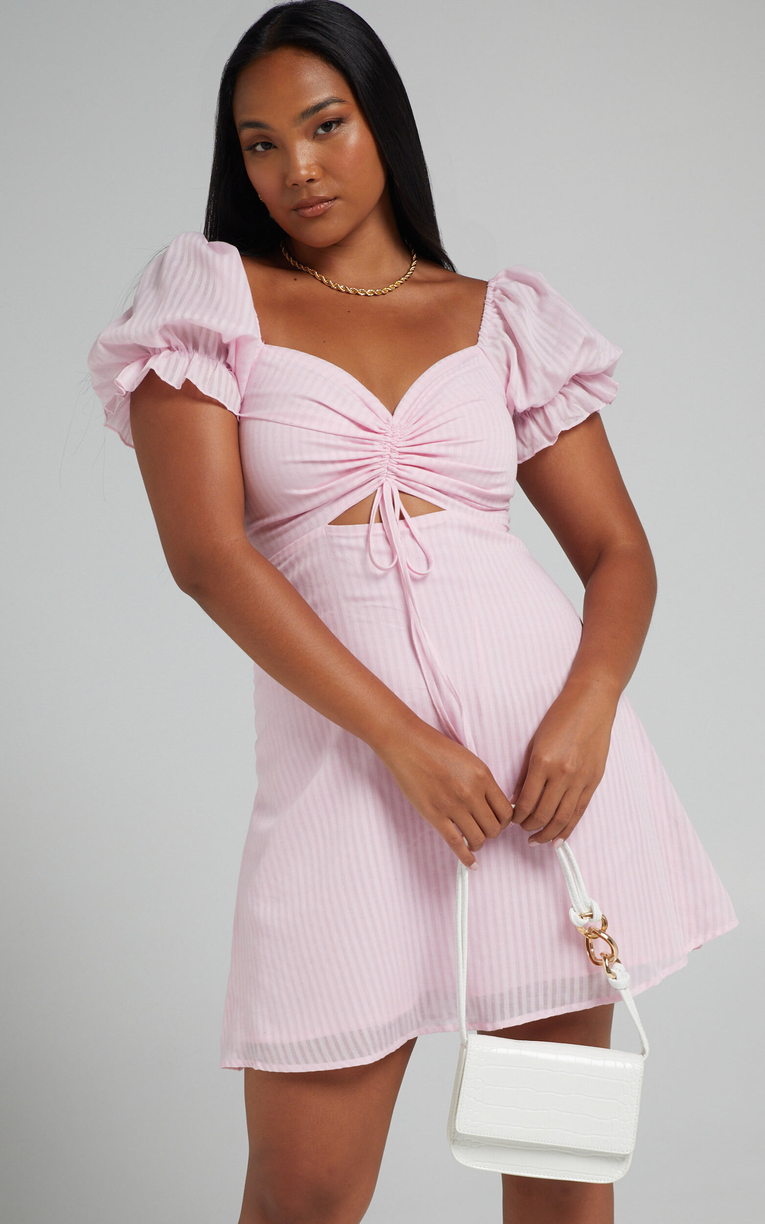 Pastel pink summer dress deals