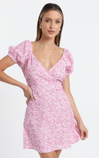 Maisie Dress in Pink Floral