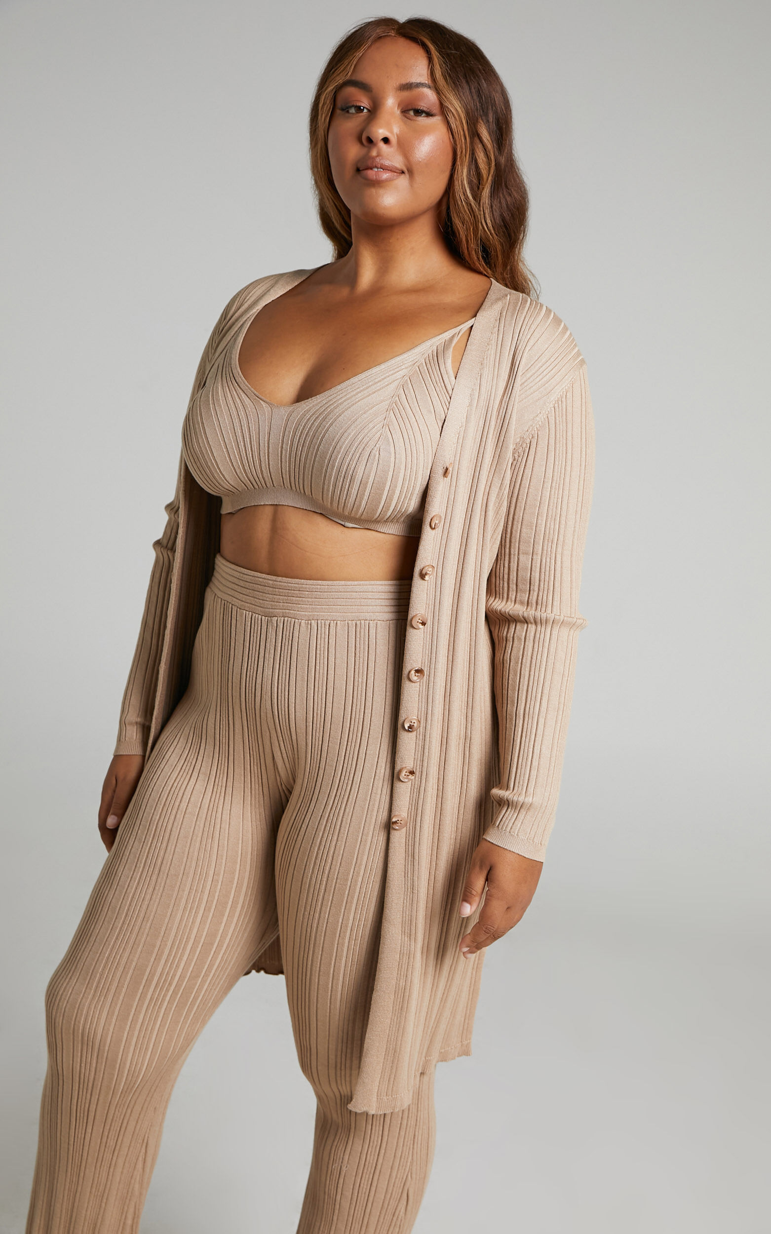 Knitted longline cardigan store