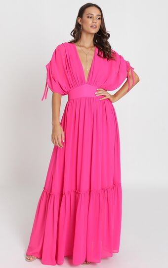 Angelic Dream Maxi Dress In hot pink