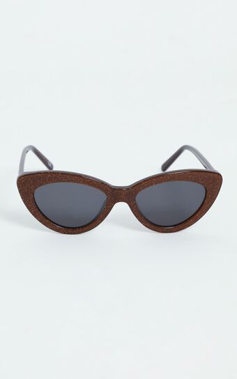 Luv Lou - The Harley Sunglasses in Glitter Brown