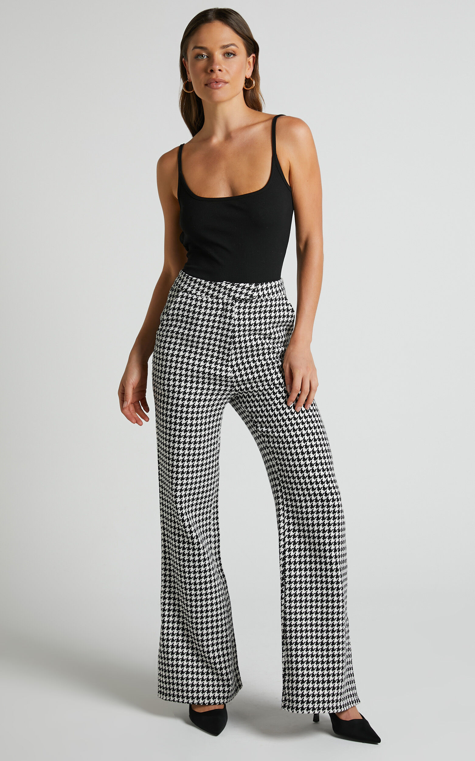 White split leg pants sale