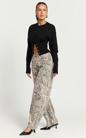 Lioness - Horseshoe Jean in Leopard Fade | Showpo USA