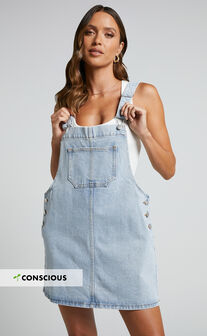 Emman Jeans - High Waisted Cotton Wide Leg Denim Jeans in Sunday