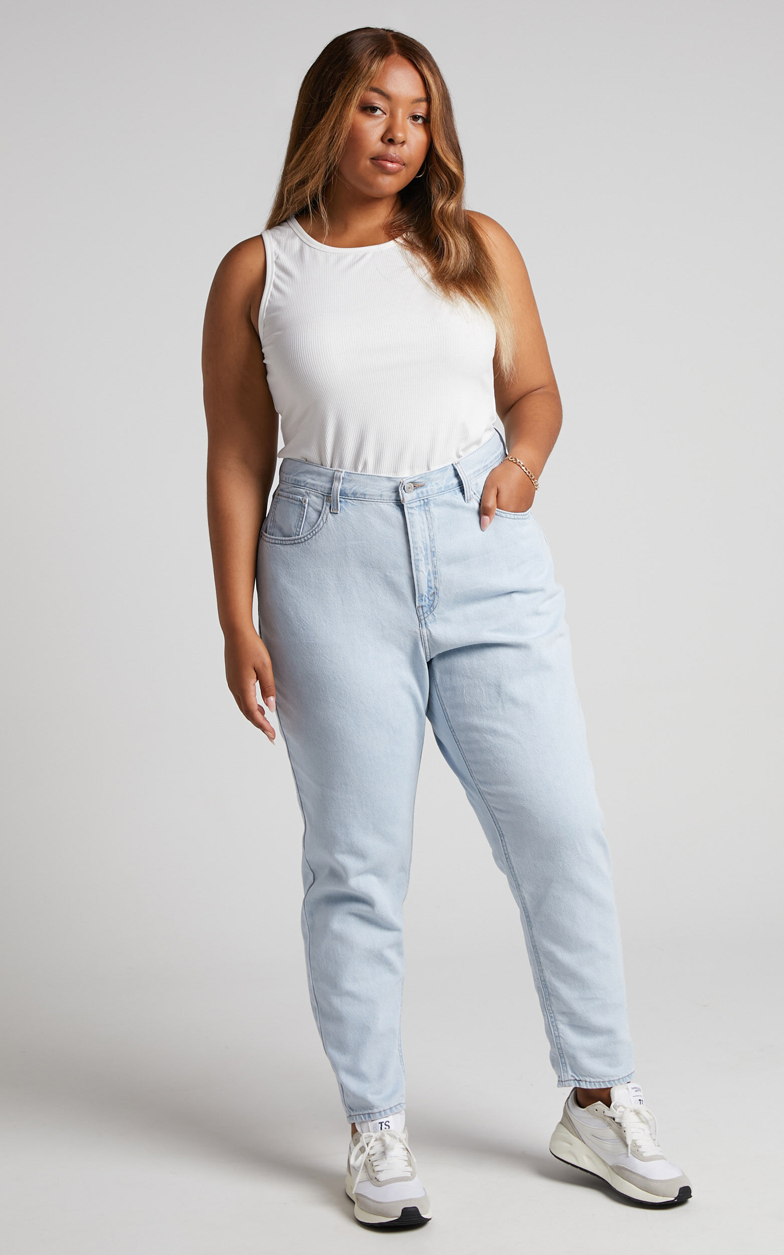 Levi's Curve - 80S MOM JEAN in LIGHT SUGAR - LIGHT INDIGO STONEWASH - 16, BLU1