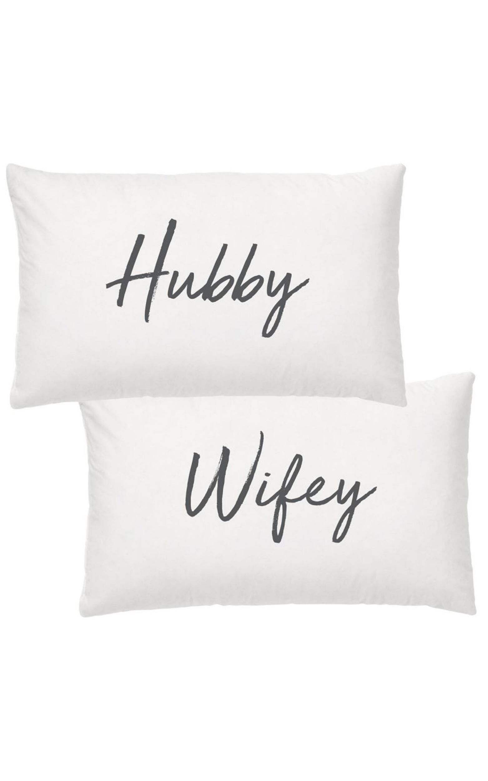 hubby wifey pillow covers
