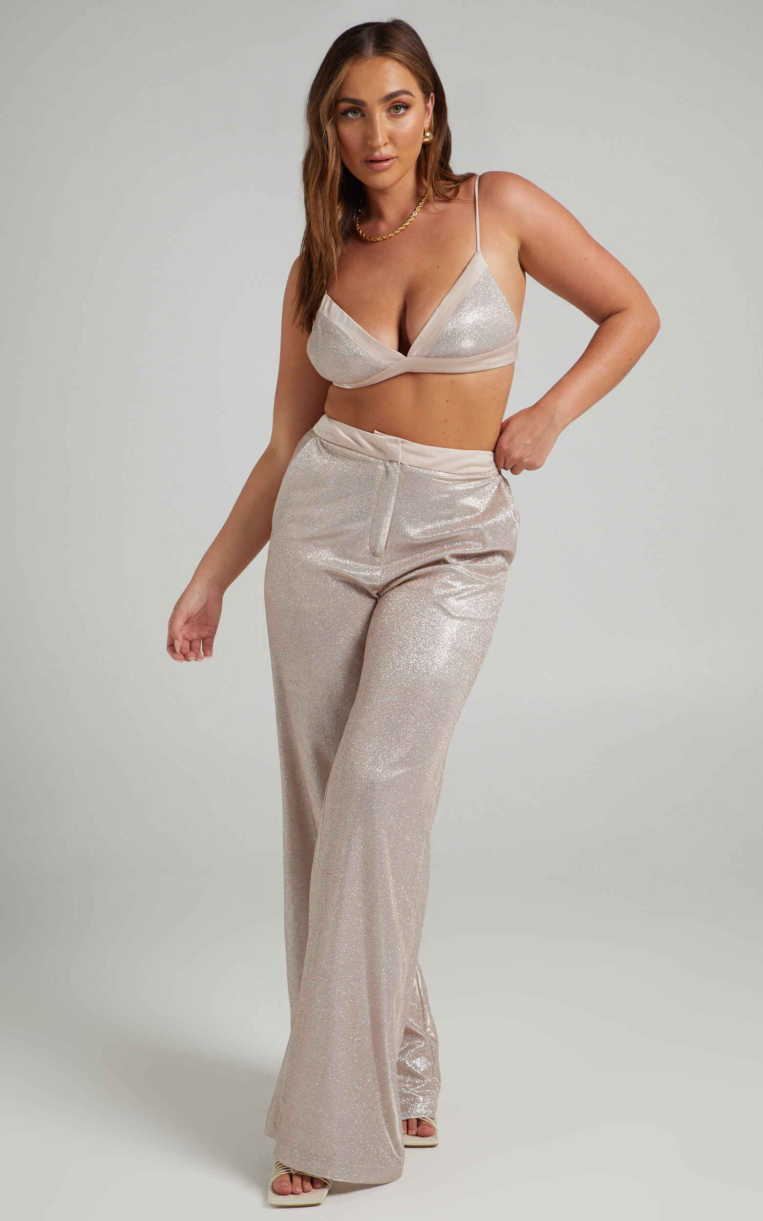 Rose gold bralette top shop