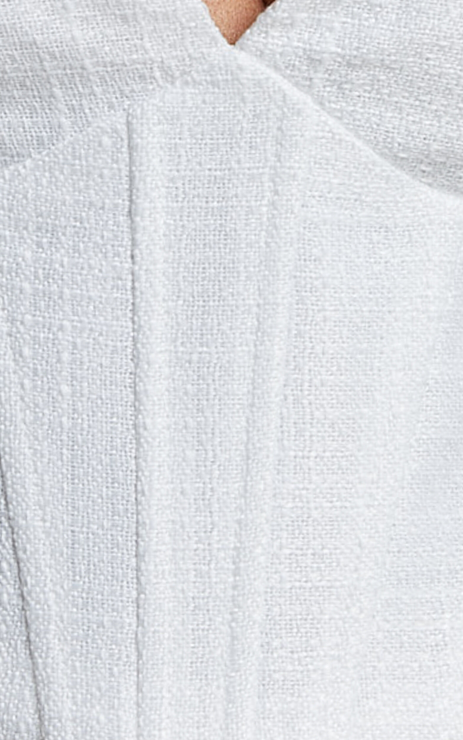 Ellise Top - Plunge Sweetheart Neck Tweed Corset Top in White