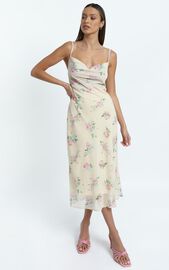 Flutter Dress in Cream Floral | Showpo USA