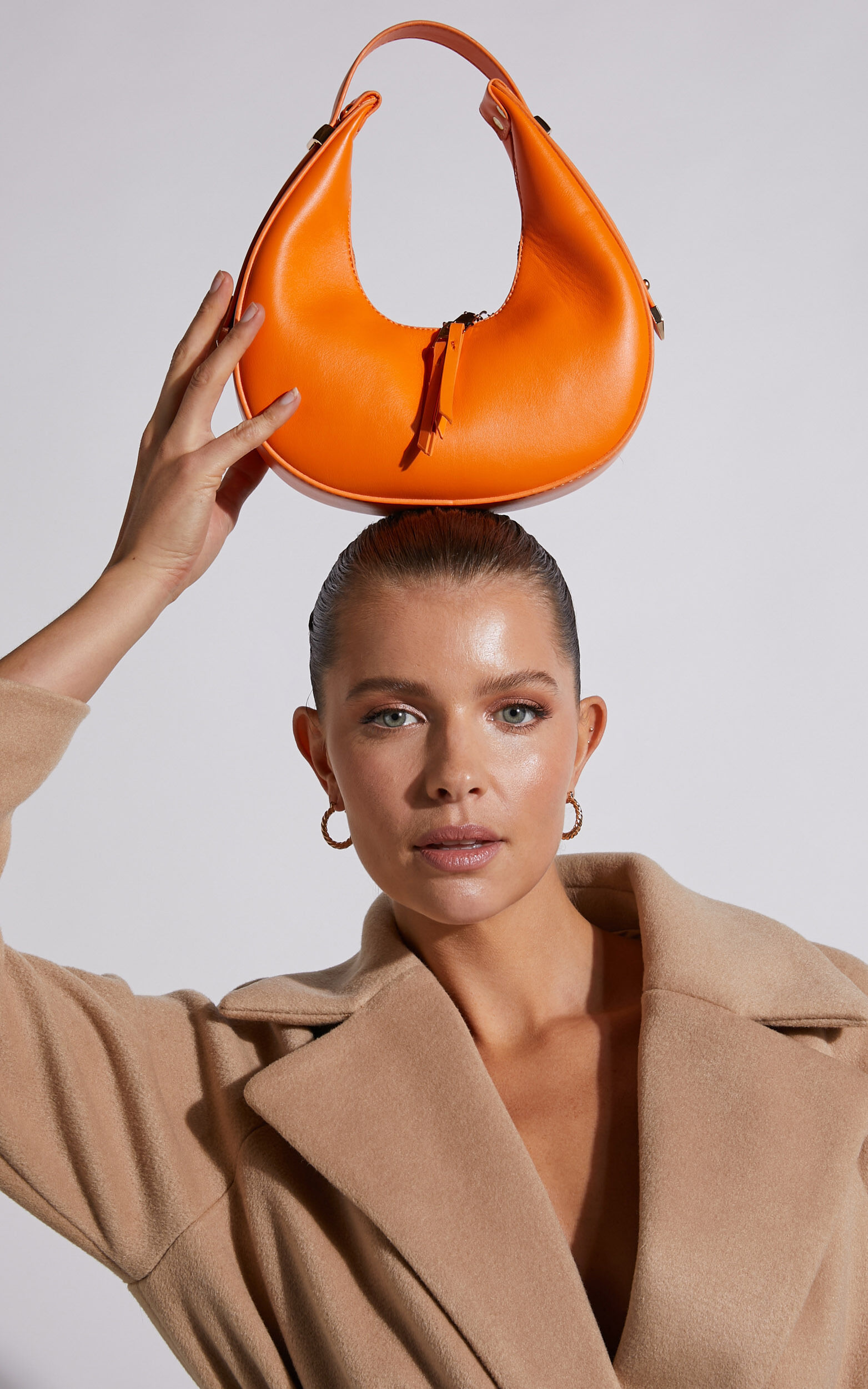 Atlanta Half Moon Shoulder Bag in Orange | Showpo USA