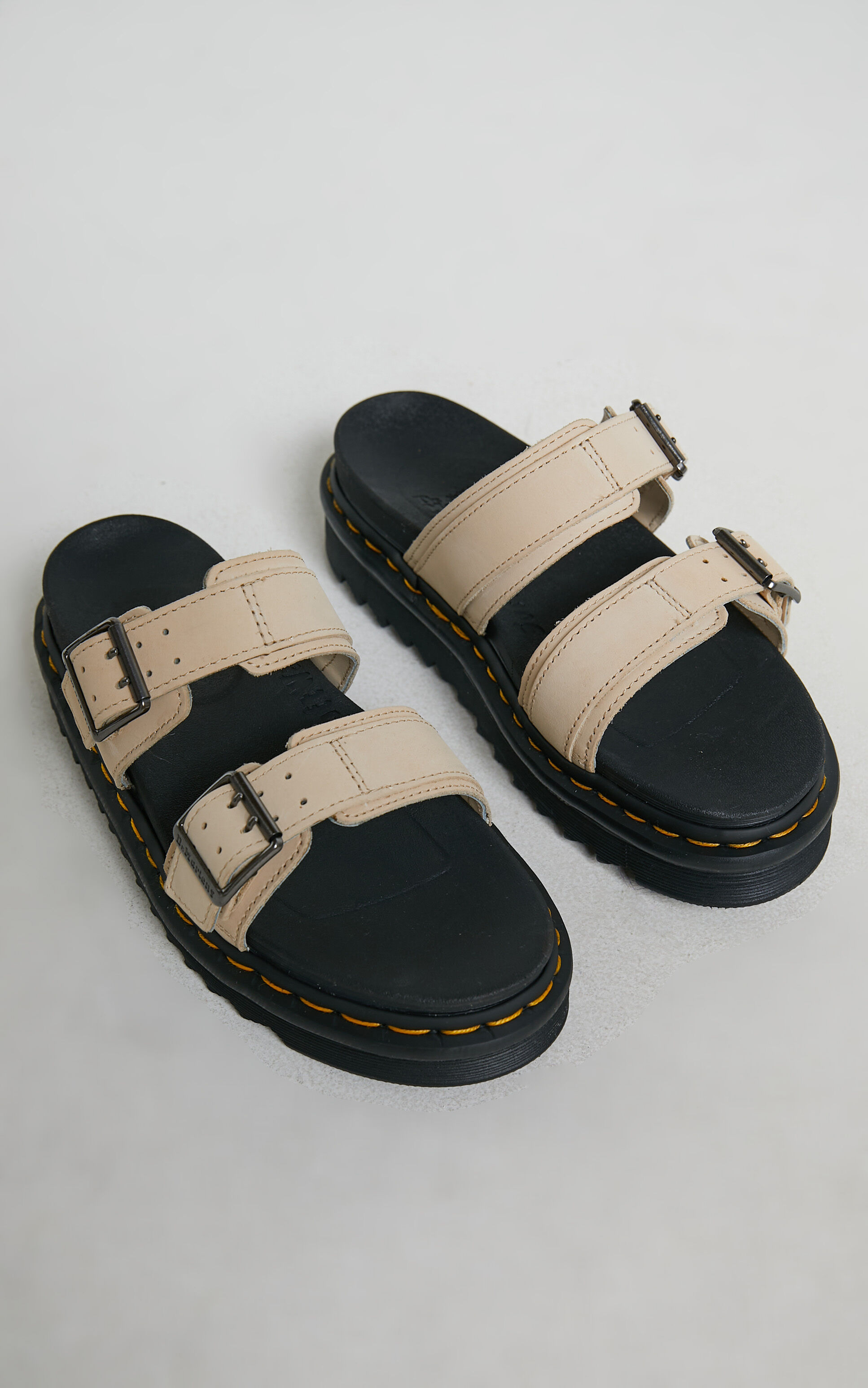 Dr. Martens Myles Db Slide Sandal in Warm Sand Kaya Showpo